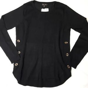 LETY & ME
December Side Button Detail Sweater